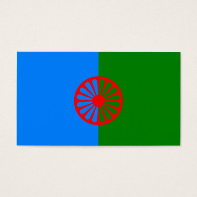 Cartes De Visite Drapeau tzigane romani officiel (Devant)