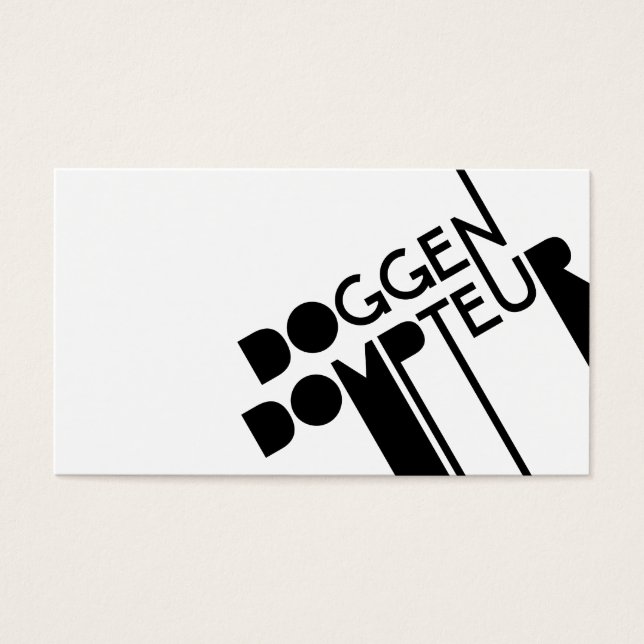 Cartes De Visite Dresseur de dogues (Devant)