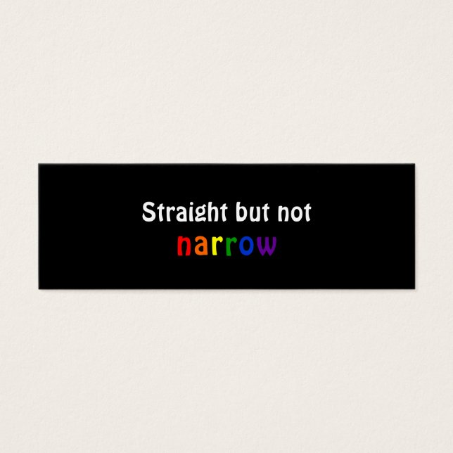 Cartes De Visite Droit mais pas étroit (signet, sombre) (Devant)