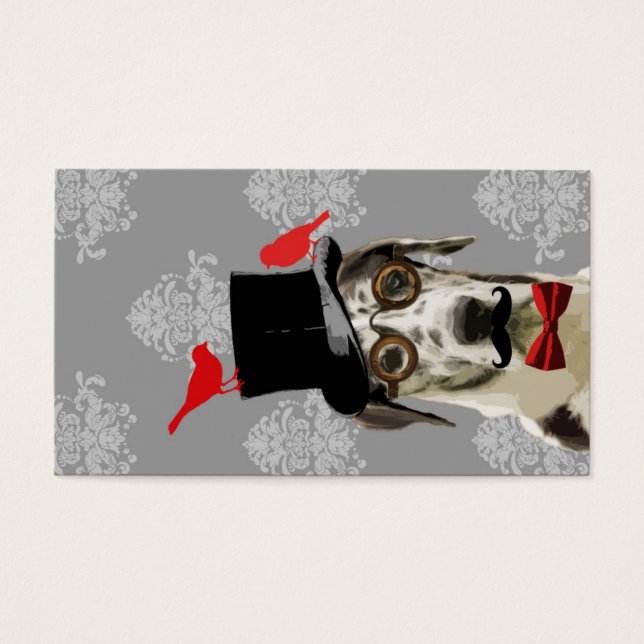 Cartes De Visite Drôle chien steampunk (Devant)