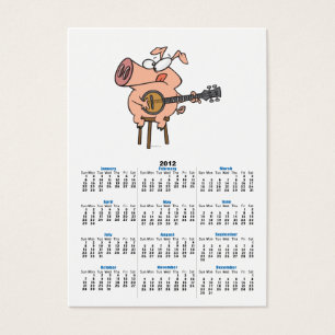 Cartes De Visite drôle de porc jouant un personnage de dessin animé