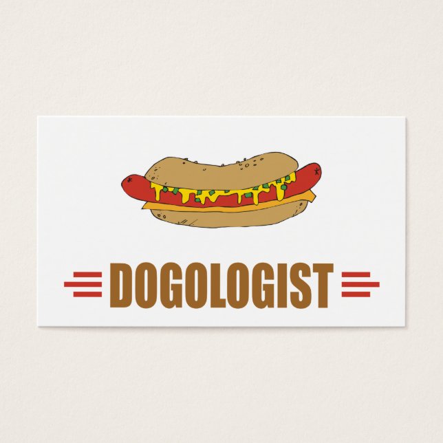 Cartes De Visite Drôle Hot Dog (Devant)