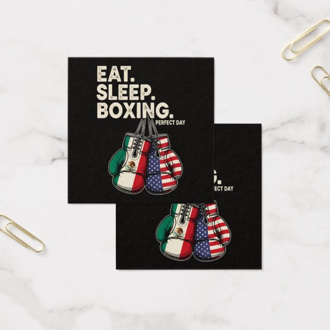 Cartes De Visite Drôle Manger Dormir Répéter Boxe (Bureau)