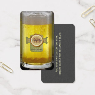 Cartes De Visite Drôle Verre de bière personnalisée