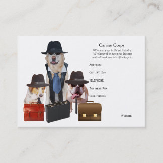 Cartes de visite drôles de chien