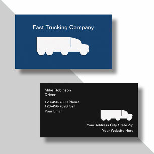 Cartes de visite du budget du logo de camionnage s