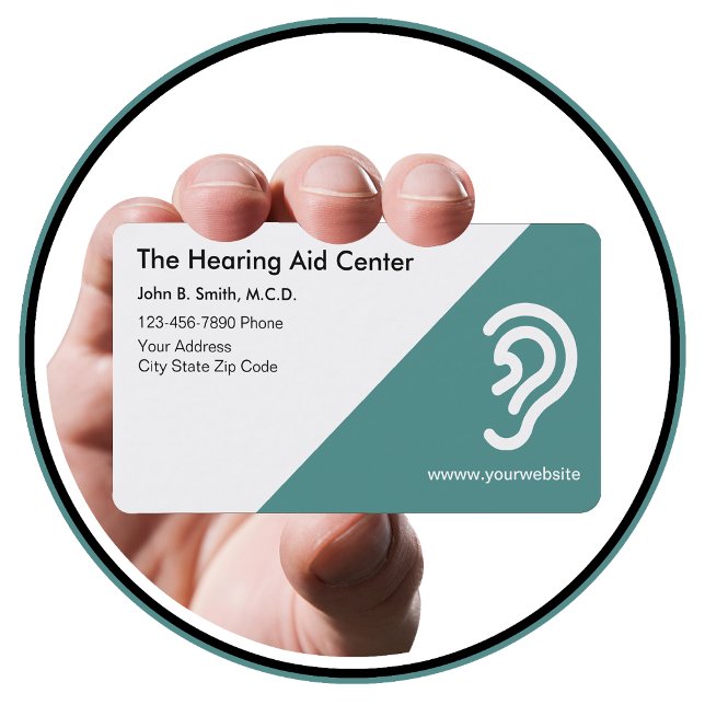 Cartes de visite du centre d'aides auditives (Créateur téléchargé)