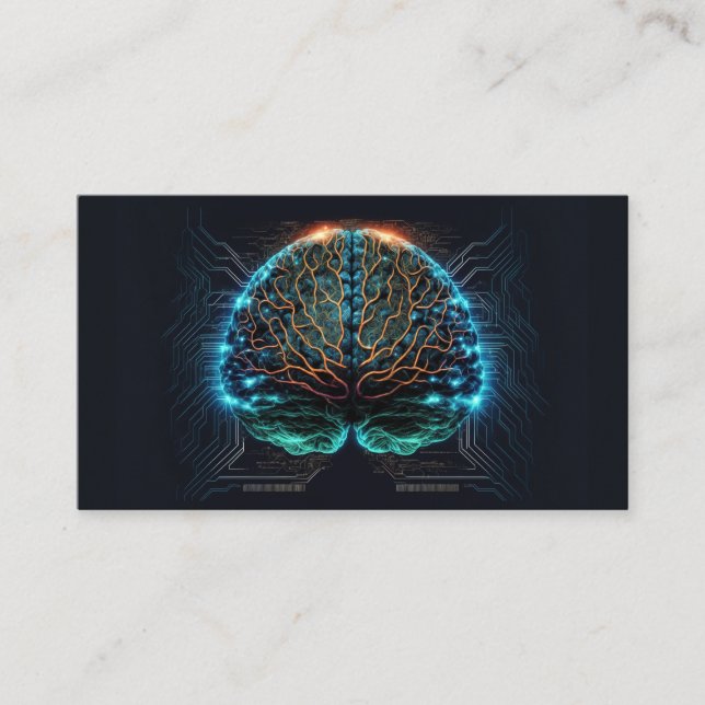 Cartes de visite du cerveau informatique (Devant)