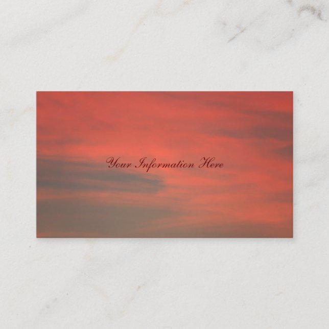 Cartes de visite du ciel rouge (Devant)