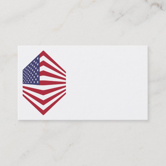 Cartes de visite du coin du drapeau américain (Devant)