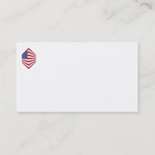 Cartes de visite du coin du drapeau américain