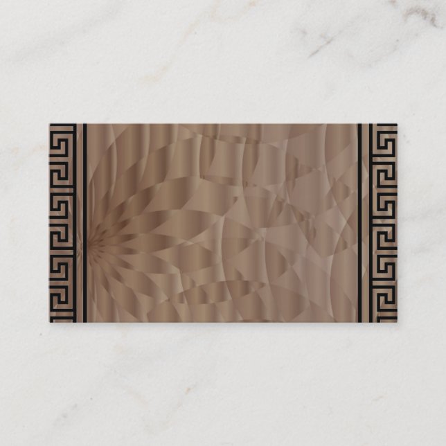 Cartes de visite du concepteur Brown Aztec (Devant)