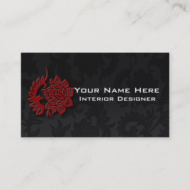 Cartes de visite du concepteur d'intérieur (Devant)
