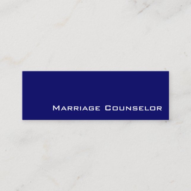 Cartes de visite du conseiller en mariage blanc de (Devant)