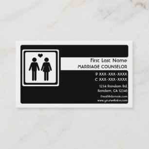 Cartes de visite du conseiller en mariage noir bla