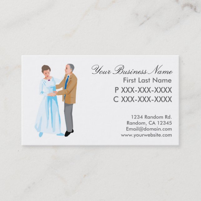 Cartes de visite du couple senior (Devant)