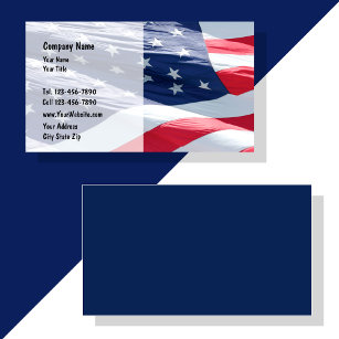 Cartes de visite du drapeau américain