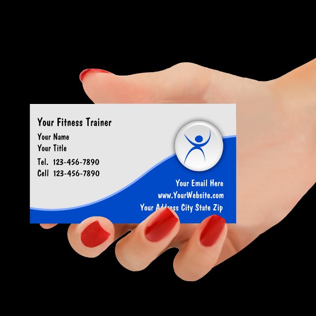 Cartes de visite du formateur de fitness (Créateur téléchargé)