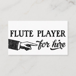 Cartes de visite du lecteur de flute - Cool Vintag