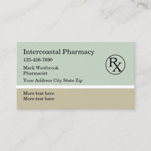 Cartes de visite du logo pharmaco-pharmacien