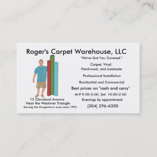 Cartes de visite du logo Rogers Carpet