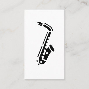 Cartes de visite du logo saxophone