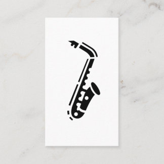 Cartes de visite du logo saxophone