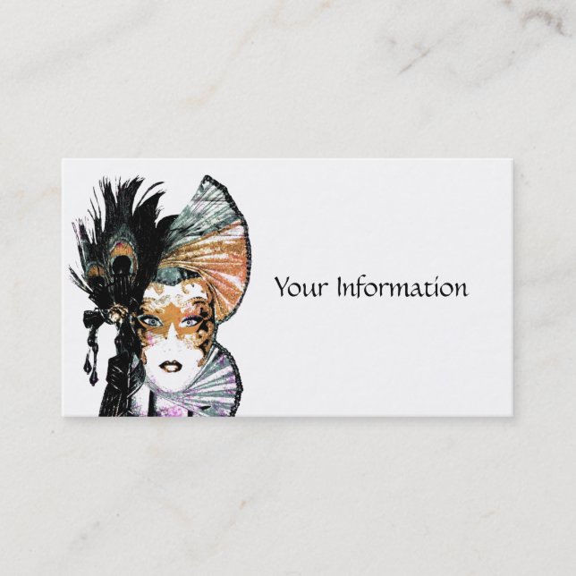 Cartes de visite du masque facial (Devant)