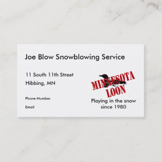 Cartes de visite du Minnesota Loon