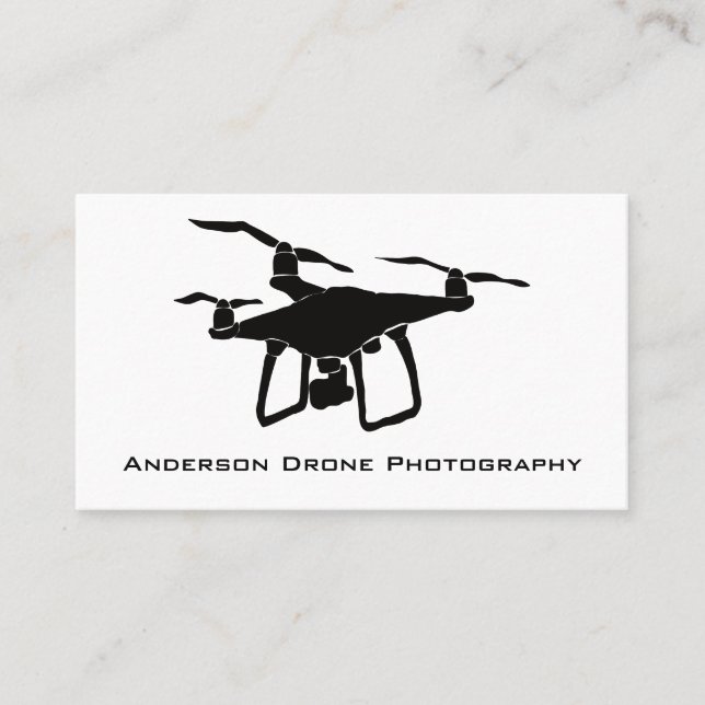 Cartes de visite du photographe de drone (Devant)