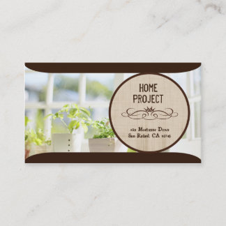Cartes de visite du projet à domicile de Carly