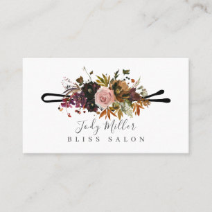 Cartes de visite du salon de coiffure floral de l'