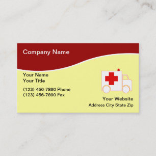 Cartes de visite du service d'ambulance