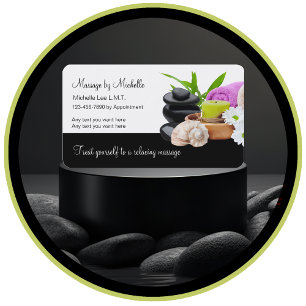 Cartes de visite du service de massage classique