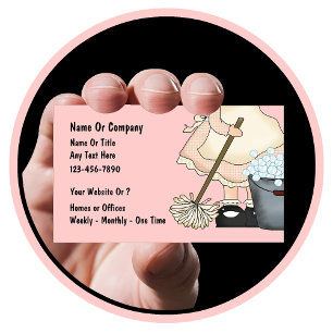 Cartes de visite du service de nettoyage