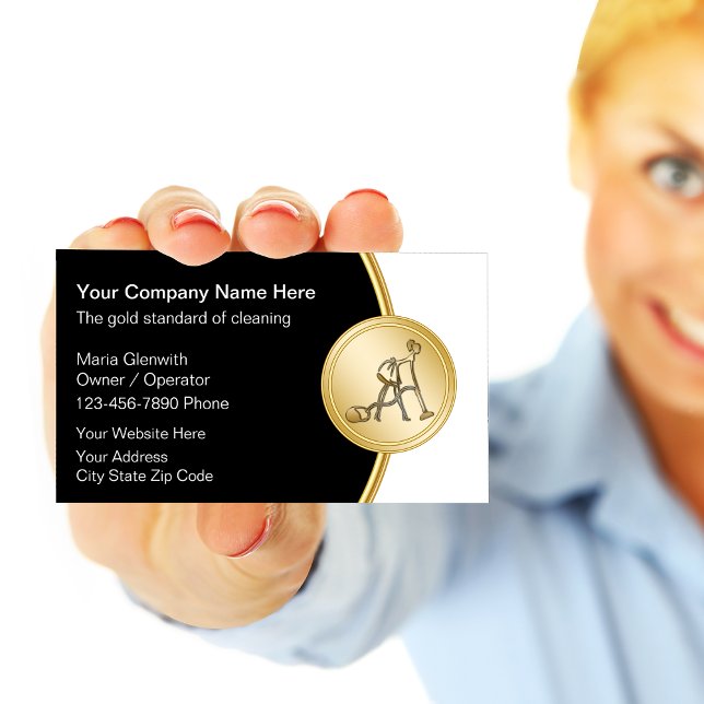 Cartes de visite du service de nettoyage (Créateur téléchargé)