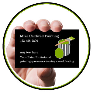 Cartes de visite du service de peinture résidentie