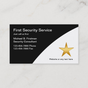 Cartes de visite du service de sécurité
