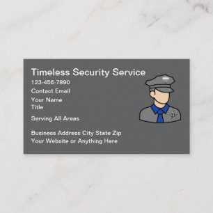 Cartes de visite du service de sécurité local 