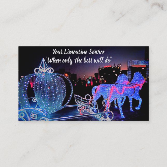 Cartes de visite du service Limo et Driver (Devant)