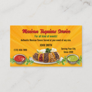 Cartes de visite du service Taco