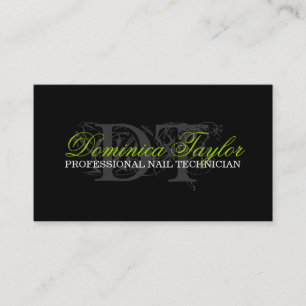 Cartes de visite du technicien de clou Monogramme