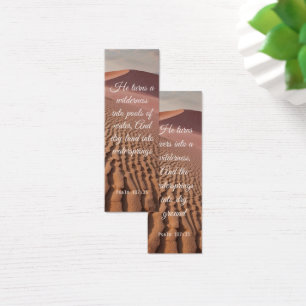 Cartes De Visite Dune de sable du désert Désolation Élégante Bible 