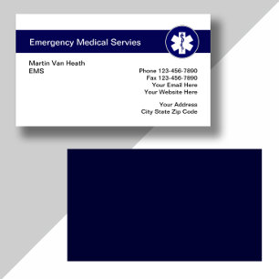 Cartes de visite d'urgence médicale