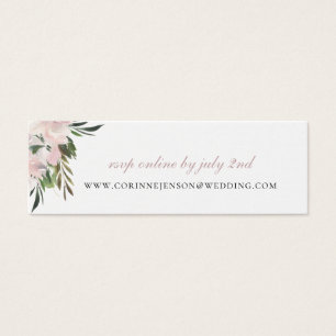 Cartes De Visite Dusty Mauve Site Mariage Botanique RSVP