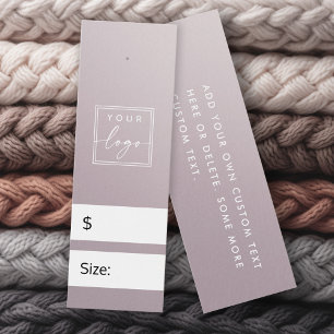 Cartes De Visite Dusty muted purple gray gradient price hang tag
