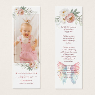 Cartes De Visite Dusty Rose Photo Funeral Signet
