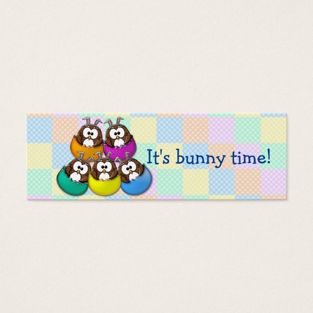 Cartes De Visite Easter owl - rainbow (Devant)