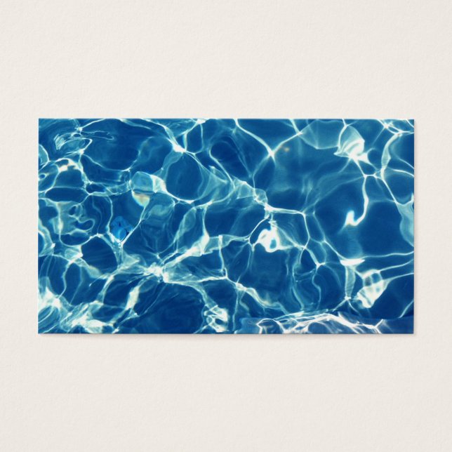 Cartes De Visite Eau bleue étincelante (Devant)