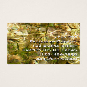 Cartes De Visite Eau de sources chaudes vert-or Nature